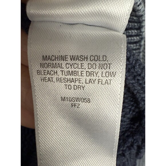 Cabelas Sweater Mens Large Blue Knit Henley 100% Cotton Washed‎ Out Cozy Preppy - Picture 5 of 12